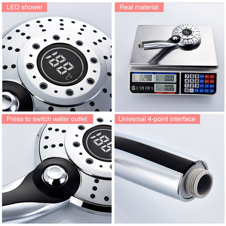 Soffione doccia con controllo della temperatura del bagno con display digitale portatile, Temperature Control Shower
