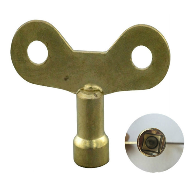 Chiave per rubinetto da 5 pezzi Chiave per rubinetto con presa in ottone massiccio per radiatore Impianto idraulico Drenaggio Foro quadrato, Inner Diameter 6.25 mm