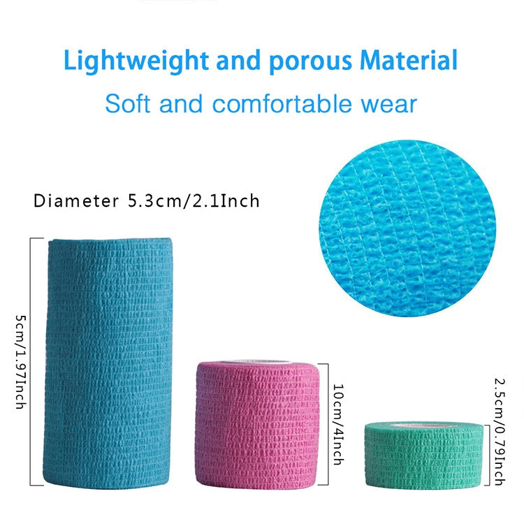 Benda elastica autoadesiva per lo sport, 450 x 2.5cm, 450 x 5cm, 450 x 7.5cm, 450 x 10cm