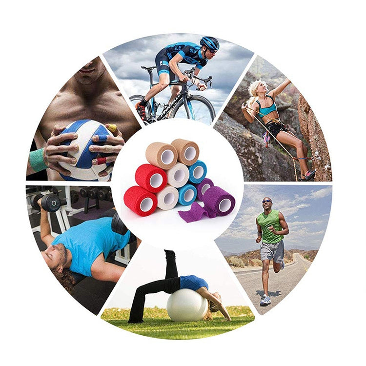 Benda elastica autoadesiva per lo sport, 450 x 2.5cm, 450 x 5cm, 450 x 7.5cm, 450 x 10cm