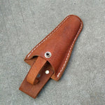 Borsa portaoggetti in pelle marrone chiaro 20x10x3 cm