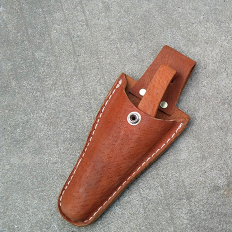 Borsa portaoggetti in pelle marrone chiaro 20x10x3 cm