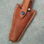 Borsa portaoggetti in pelle marrone chiaro 20x10x3 cm