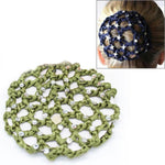 20 pezzi bellissimi diamanti copertura per chignon snood retina per capelli da donna balletto danza pattinaggio accessori per copricapo, Navy blue, Pink, Red, Green, Magenta