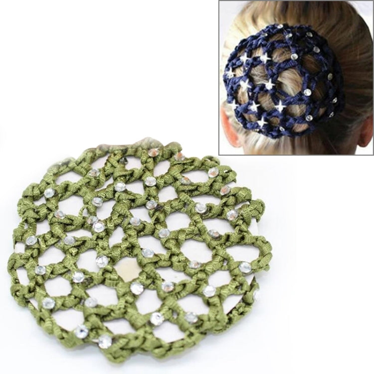 20 pezzi bellissimi diamanti copertura per chignon snood retina per capelli da donna balletto danza pattinaggio accessori per copricapo, Navy blue, Pink, Red, Green, Magenta