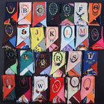 Sciarpa piccola da donna con lettera Tarocchi, larghezza: 6,2 cm, A, B, C, D, E, F, G, H, I, J, K, L, M, N, O, P, Q, R, S, T, U, V, W, X, Y, Z