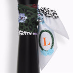 Sciarpa piccola da donna con lettera Tarocchi, larghezza: 6,2 cm, A, B, C, D, E, F, G, H, I, J, K, L, M, N, O, P, Q, R, S, T, U, V, W, X, Y, Z