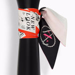 Sciarpa piccola da donna con lettera Tarocchi, larghezza: 6,2 cm, A, B, C, D, E, F, G, H, I, J, K, L, M, N, O, P, Q, R, S, T, U, V, W, X, Y, Z