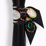 Sciarpa piccola da donna con lettera Tarocchi, larghezza: 6,2 cm, A, B, C, D, E, F, G, H, I, J, K, L, M, N, O, P, Q, R, S, T, U, V, W, X, Y, Z