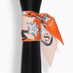 Sciarpa piccola da donna con lettera Tarocchi, larghezza: 6,2 cm, A, B, C, D, E, F, G, H, I, J, K, L, M, N, O, P, Q, R, S, T, U, V, W, X, Y, Z