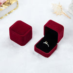 3 pezzi Accessori per gioielli da sposa Scatola per gioielli in velluto quadrato Vetrina per gioielli Scatole regalo Scatola per orecchini ad anello
