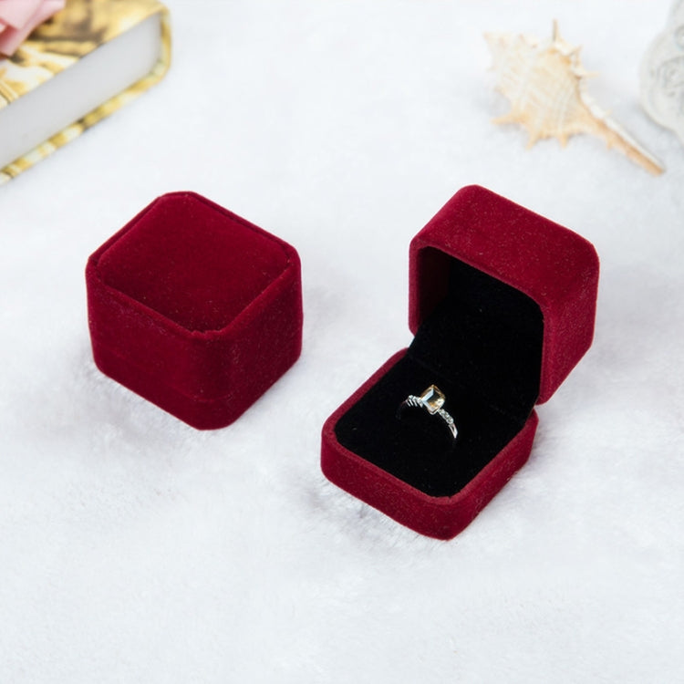 3 pezzi Accessori per gioielli da sposa Scatola per gioielli in velluto quadrato Vetrina per gioielli Scatole regalo Scatola per orecchini ad anello