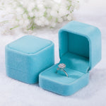 3 pezzi Accessori per gioielli da sposa Scatola per gioielli in velluto quadrato Vetrina per gioielli Scatole regalo Scatola per orecchini ad anello