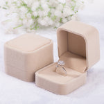 3 pezzi Accessori per gioielli da sposa Scatola per gioielli in velluto quadrato Vetrina per gioielli Scatole regalo Scatola per orecchini ad anello
