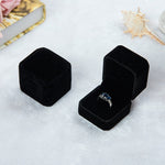 3 pezzi Accessori per gioielli da sposa Scatola per gioielli in velluto quadrato Vetrina per gioielli Scatole regalo Scatola per orecchini ad anello