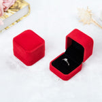 3 pezzi Accessori per gioielli da sposa Scatola per gioielli in velluto quadrato Vetrina per gioielli Scatole regalo Scatola per orecchini ad anello