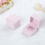 3 pezzi Accessori per gioielli da sposa Scatola per gioielli in velluto quadrato Vetrina per gioielli Scatole regalo Scatola per orecchini ad anello
