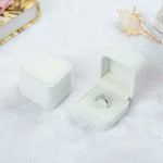 3 pezzi Accessori per gioielli da sposa Scatola per gioielli in velluto quadrato Vetrina per gioielli Scatole regalo Scatola per orecchini ad anello