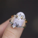 Anello opale bianco Anelli di fidanzamento con cristalli da donna, 10, 11, 5, 6, 7, 8, 9