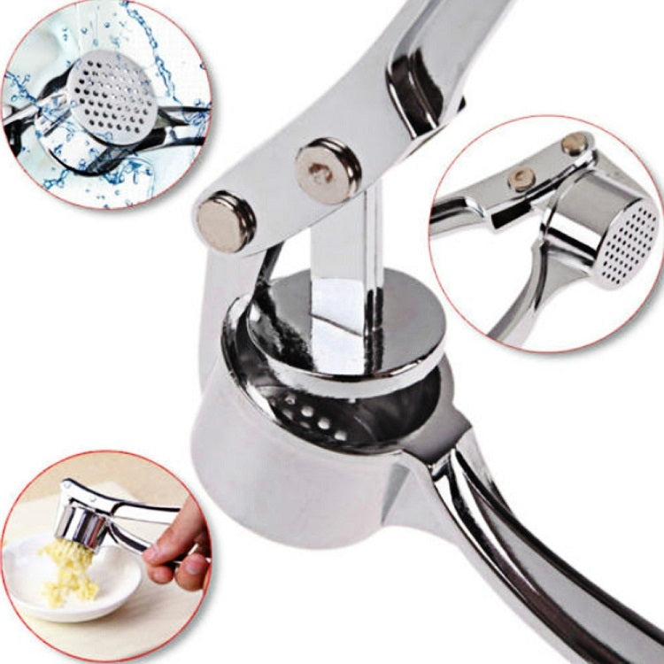 Macchina per purea di aglio spremiagrumi e zenzero in acciaio inossidabile portatile da cucina, Stainless Steel 3