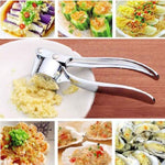 Macchina per purea di aglio spremiagrumi e zenzero in acciaio inossidabile portatile da cucina, Stainless Steel 3