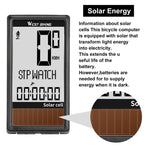 WEST BIKING Tabella codici solari wireless Mountain Road Bike Tabella codici caratteri grandi Tachimetro impermeabile in cinque lingue, WEST BIKING Speedometer