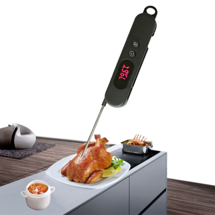 Termometro digitale per carne pieghevole da 2 pezzi, sonda wireless a lettura istantanea, cucina, cottura, alimenti, sonda lunga in acciaio inossidabile, termometro per barbecue, BBQ Probe