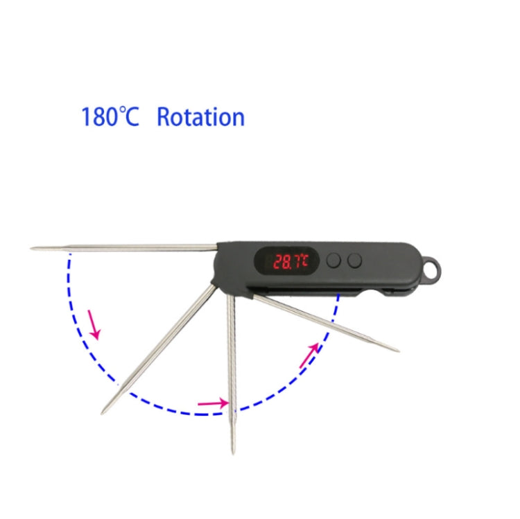 Termometro digitale per carne pieghevole da 2 pezzi, sonda wireless a lettura istantanea, cucina, cottura, alimenti, sonda lunga in acciaio inossidabile, termometro per barbecue, BBQ Probe