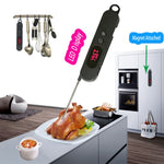 Termometro digitale per carne pieghevole da 2 pezzi, sonda wireless a lettura istantanea, cucina, cottura, alimenti, sonda lunga in acciaio inossidabile, termometro per barbecue, BBQ Probe