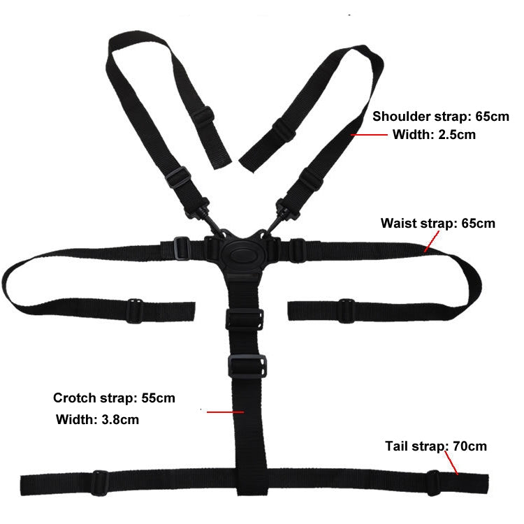 Cintura di sicurezza per bambini a cinque punti per cintura di sicurezza per passeggino, Seat Belt