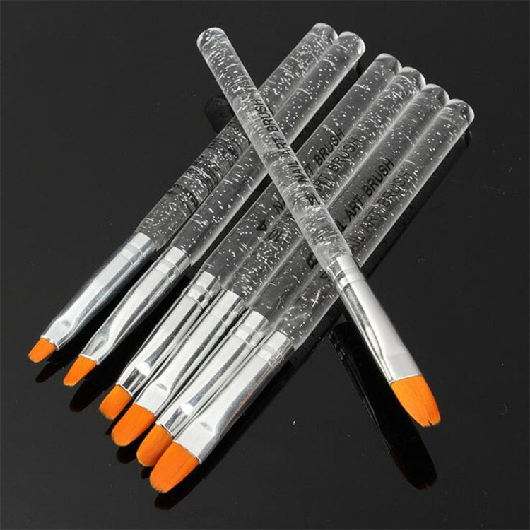 Set 7 pennelli nail art gel UV acrilico cristallo