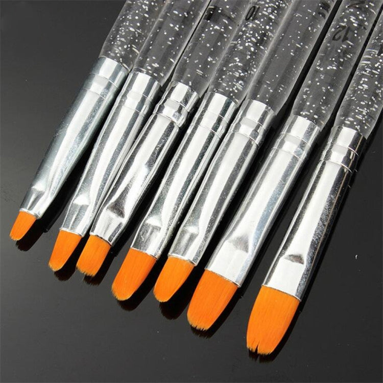 Set 7 pennelli nail art gel UV acrilico cristallo