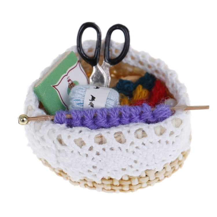 Mini strumento per lavorare a maglia in lana per casa delle bambole 1:12, Wool Knitting