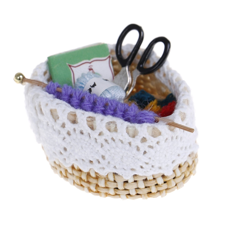 Mini strumento per lavorare a maglia in lana per casa delle bambole 1:12, Wool Knitting