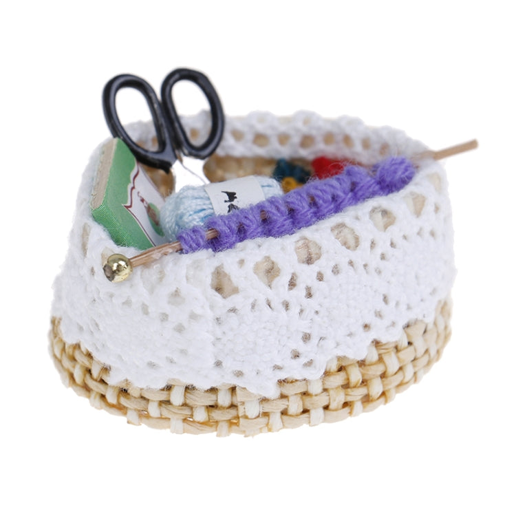 Mini strumento per lavorare a maglia in lana per casa delle bambole 1:12, Wool Knitting
