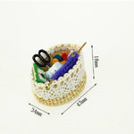 Mini strumento per lavorare a maglia in lana per casa delle bambole 1:12, Wool Knitting