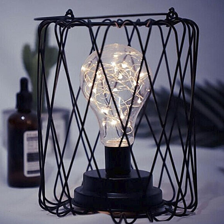 Lampada da tavolo in ferro battuto per la casa in rame minimalista, Portable, 7-Word, USB