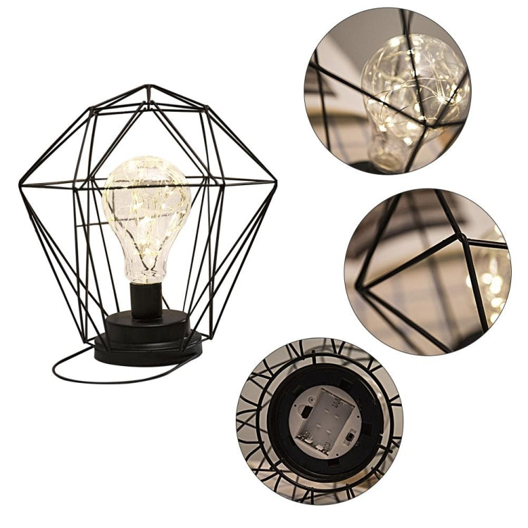 Lampada da tavolo in ferro battuto per la casa in rame minimalista, Portable, 7-Word, USB