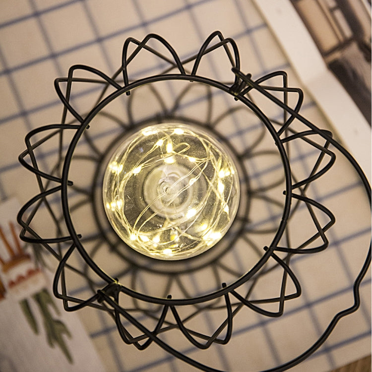Lampada da tavolo in ferro battuto per la casa in rame minimalista, Portable, 7-Word, USB