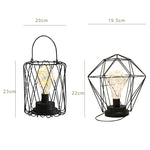Lampada da tavolo in ferro battuto per la casa in rame minimalista, Portable, 7-Word, USB