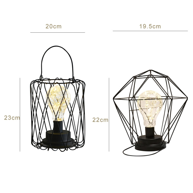Lampada da tavolo in ferro battuto per la casa in rame minimalista, Portable, 7-Word, USB