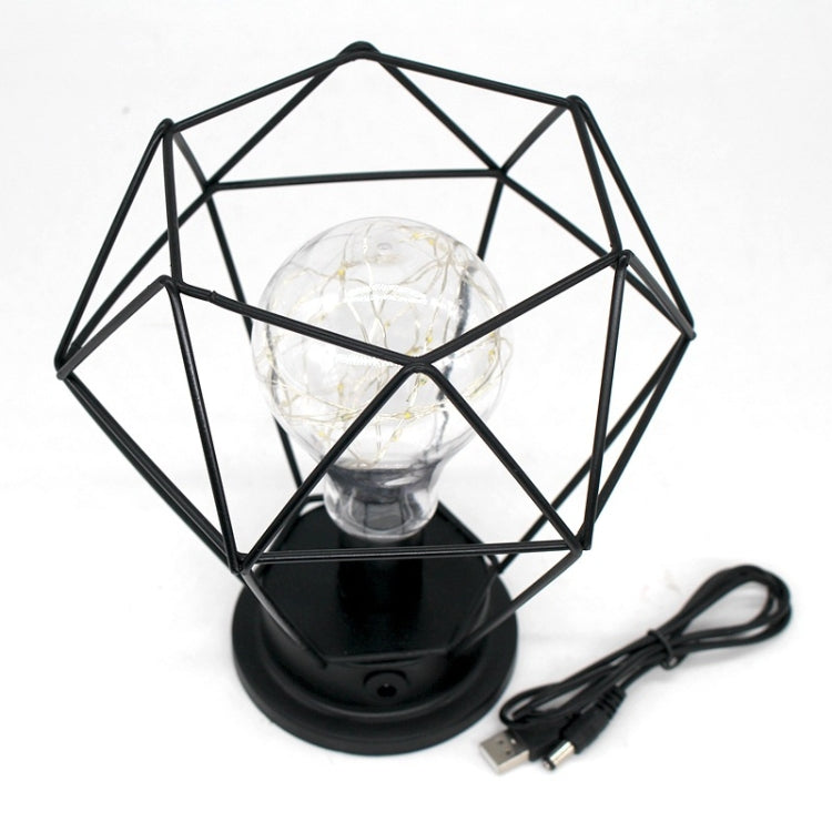 Lampada da tavolo in ferro battuto per la casa in rame minimalista, Portable, 7-Word, USB