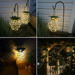 30 LED per esterni in ferro, ananas, lanterna solare, lampadario telescopico, portico moderno, 30 LEDs