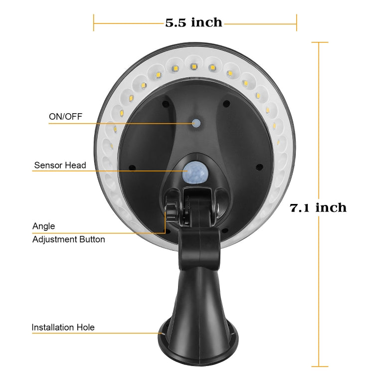 Lampada solare da esterno impermeabile IP65 450 lumen