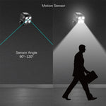 Lampada da parete a LED per esterni con sensore di movimento wireless da 3 W 4 LED SMD 3535