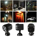 Lampada da parete a LED per esterni con sensore di movimento wireless da 3 W 4 LED SMD 3535