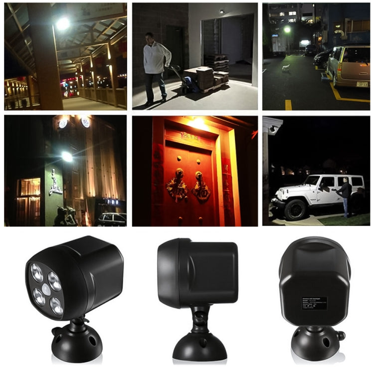 Lampada da parete a LED per esterni con sensore di movimento wireless da 3 W 4 LED SMD 3535