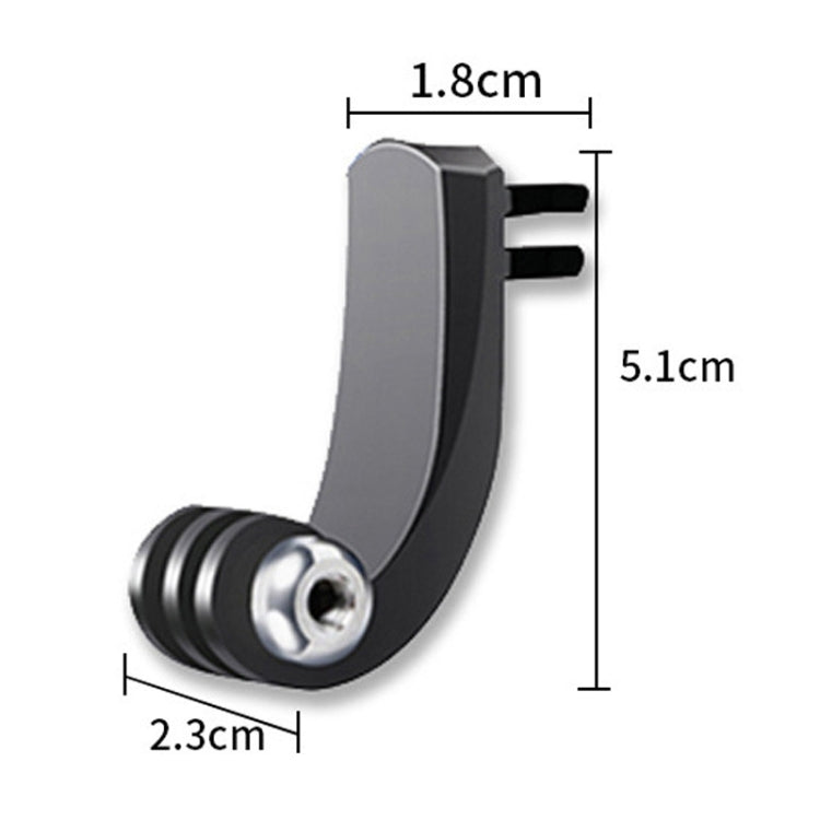 Accessori per fotocamere sportive per GoPro HERO11 Black / HERO9 Black / DJI Osmo Action 3, Center Vertical Bend Arm, Arc Extension Rod, Centered Universal Bend Arm, 1/4 Transfer Head