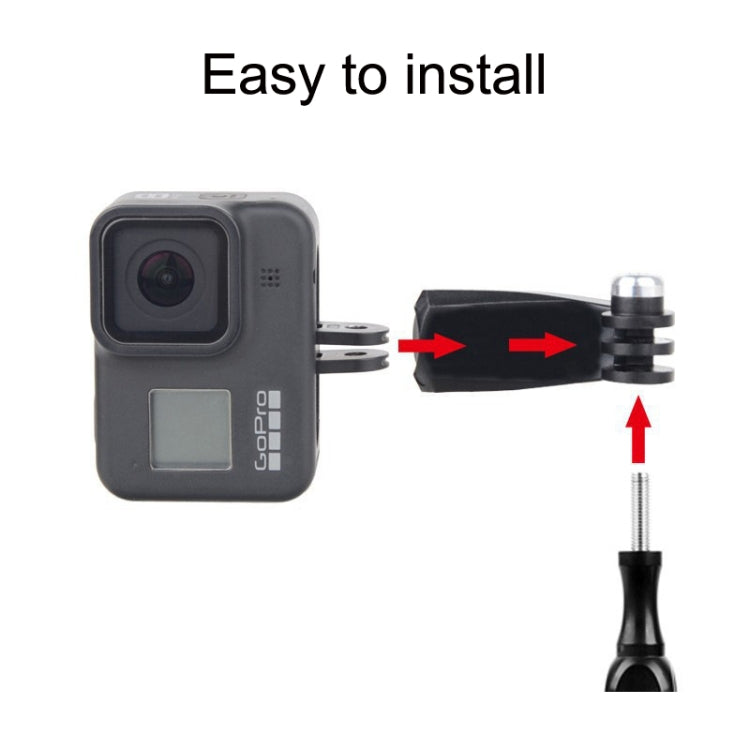 Accessori per fotocamere sportive per GoPro HERO11 Black / HERO9 Black / DJI Osmo Action 3, Center Vertical Bend Arm, Arc Extension Rod, Centered Universal Bend Arm, 1/4 Transfer Head