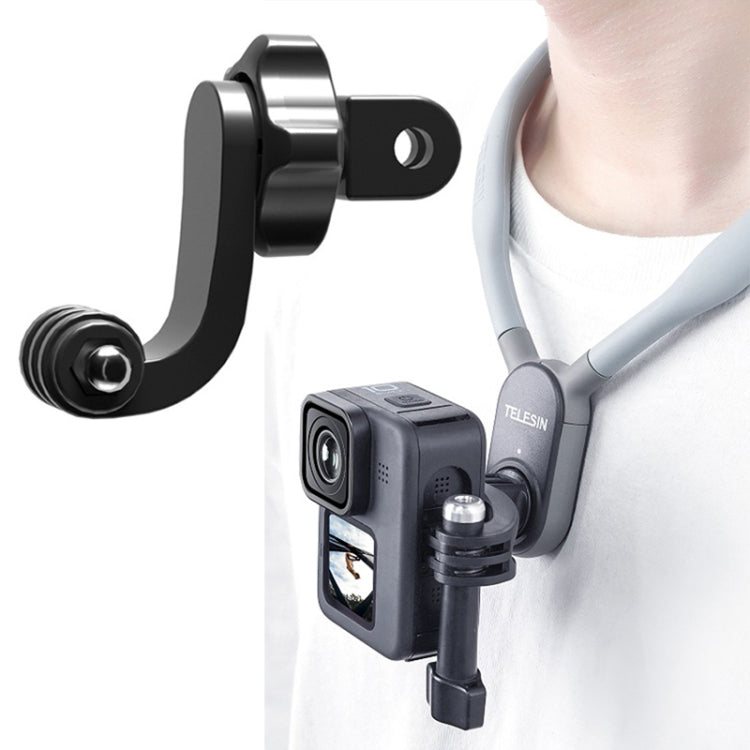 Accessori per fotocamere sportive per GoPro HERO11 Black / HERO9 Black / DJI Osmo Action 3, Center Vertical Bend Arm, Arc Extension Rod, Centered Universal Bend Arm, 1/4 Transfer Head